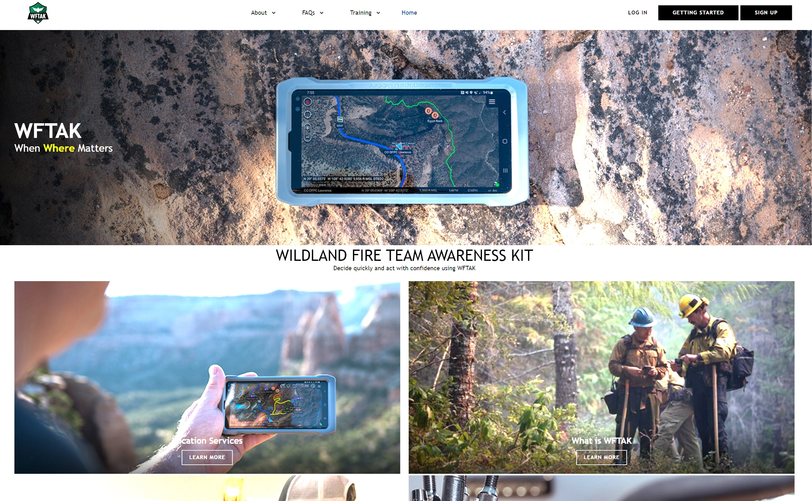 screenshot of the WFTAK application